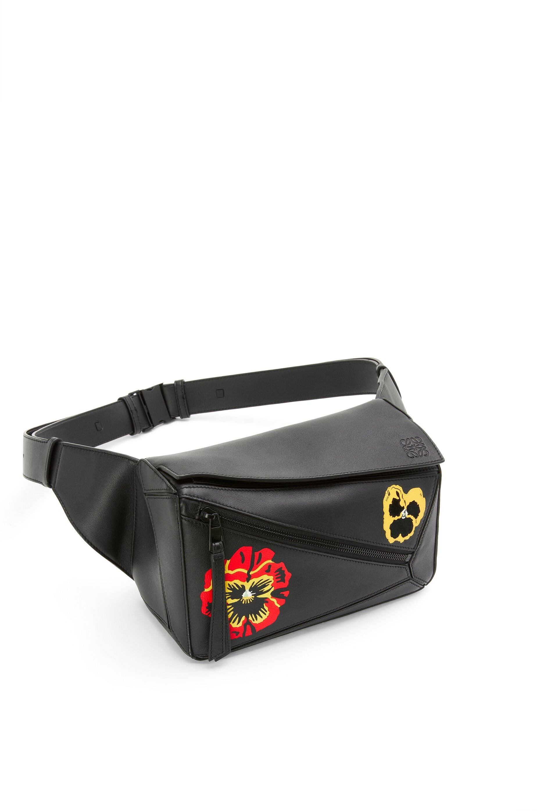 Pansies Small Puzzle bumbag in classic calfskin - 4