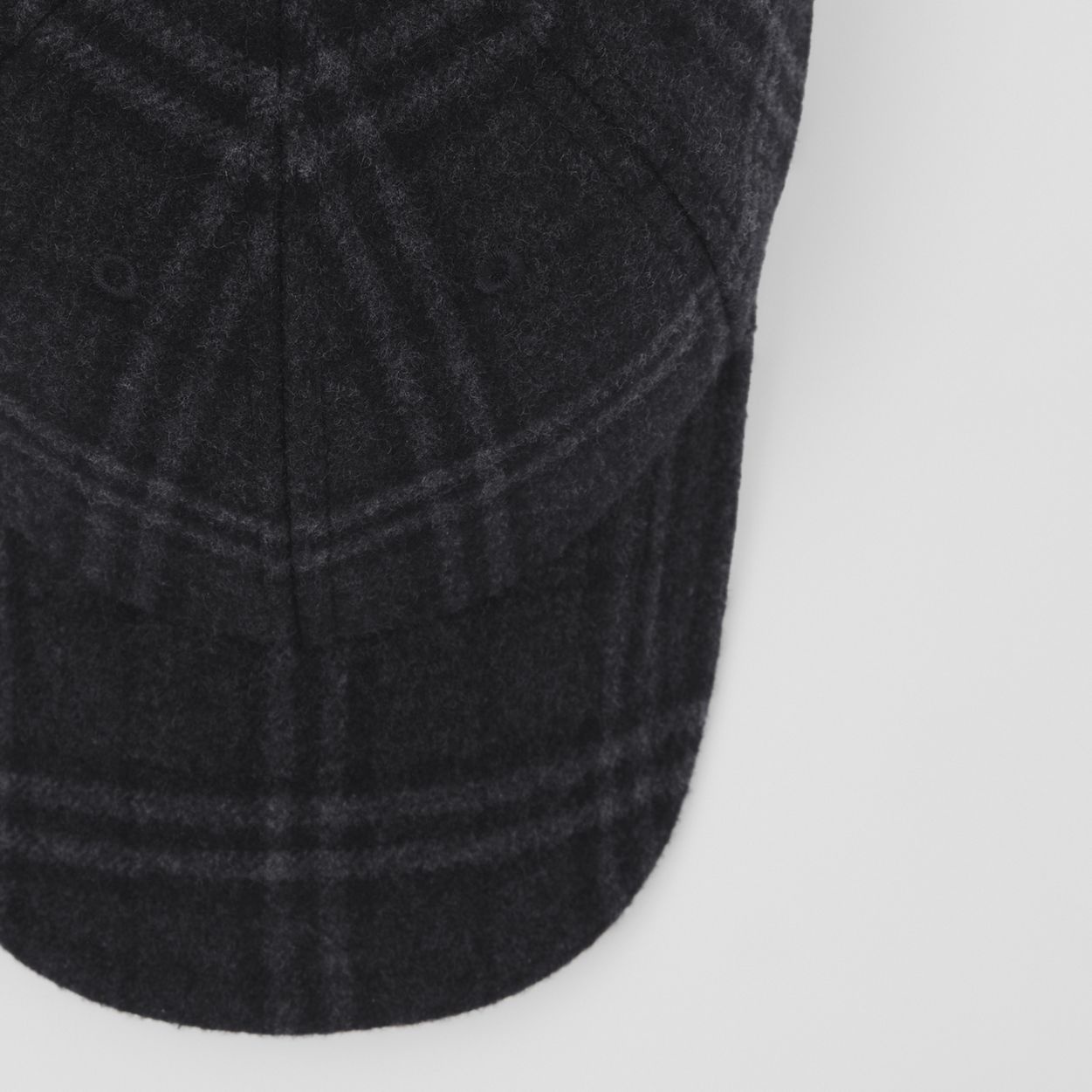 Check Wool Cashmere Baseball Cap - 2