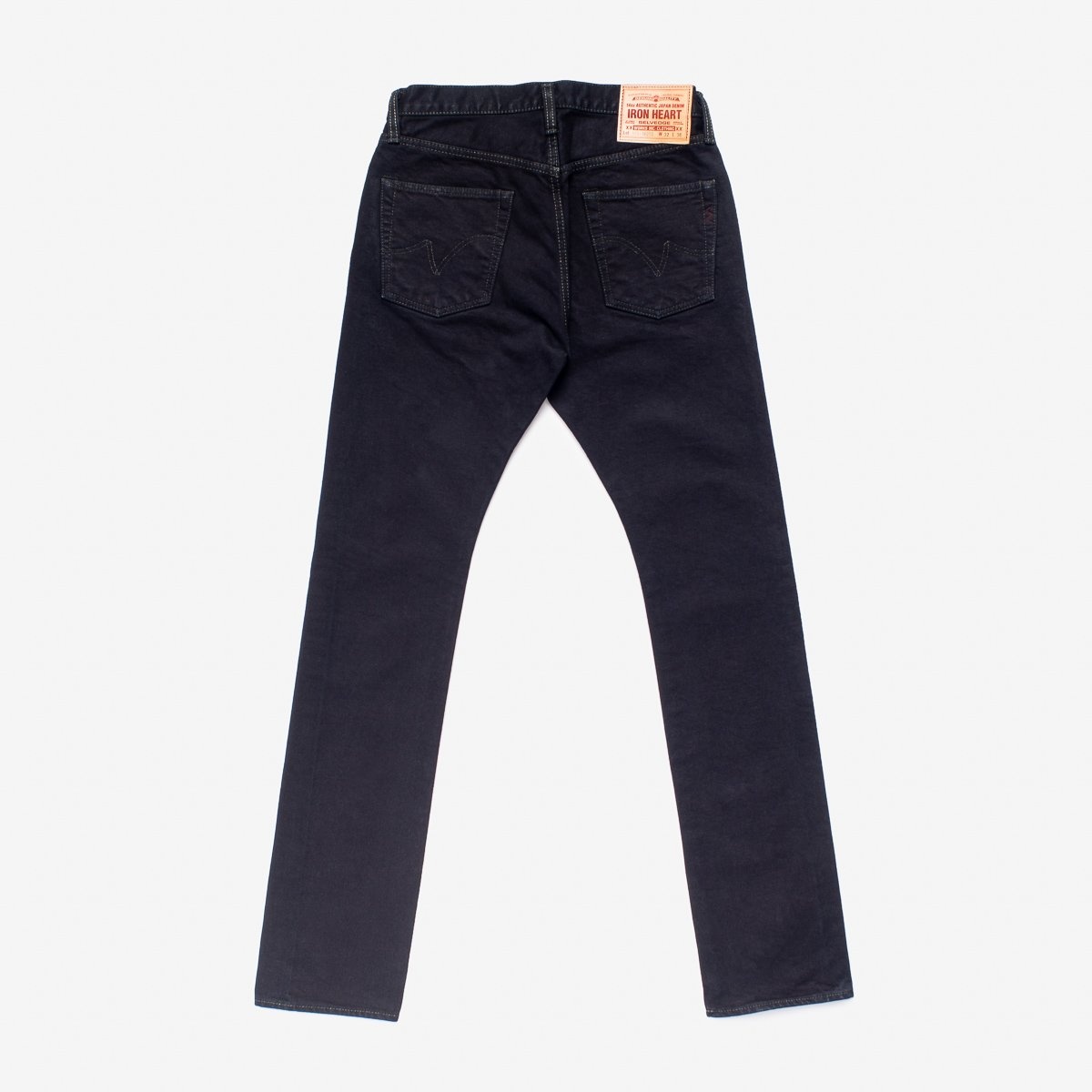 IH-555S-142OD 14oz Selvedge Denim Super Slim Cut Jeans - Indigo Overdyed Black - 5