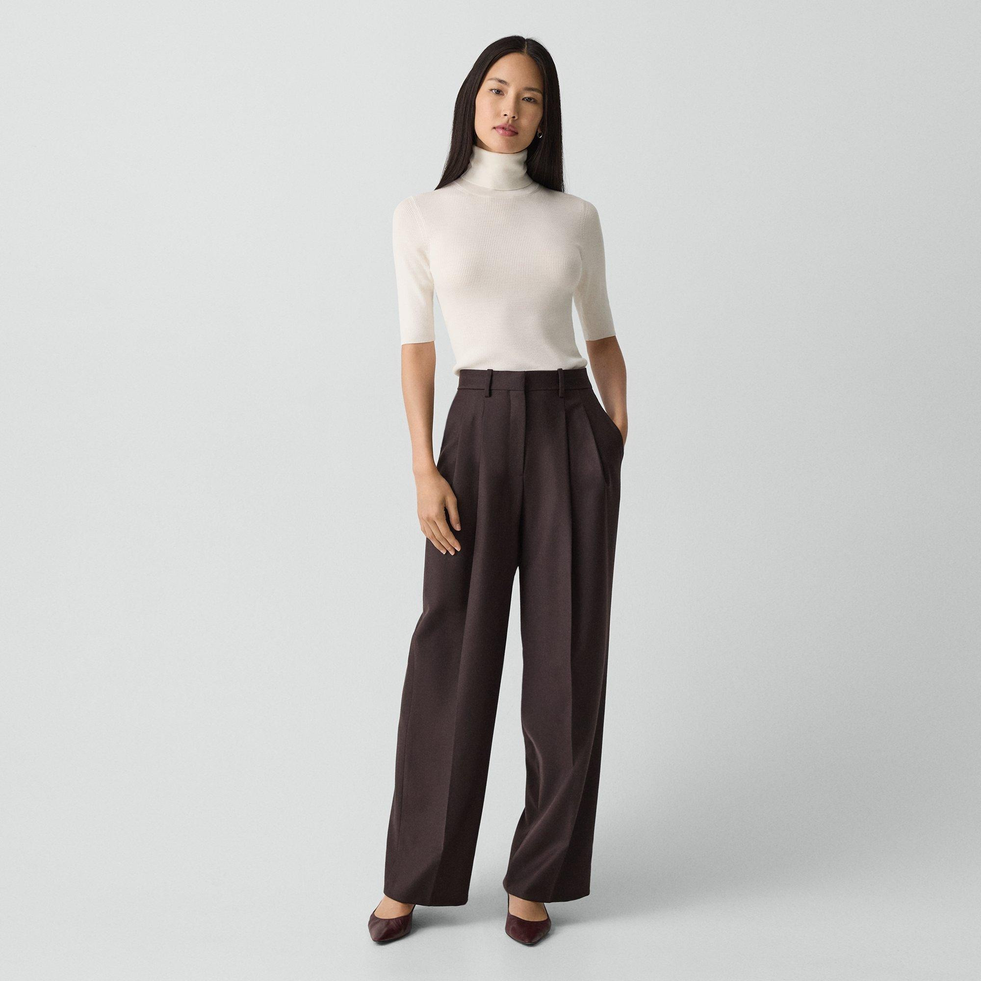Leenda Short-Sleeve Turtleneck in Regal Wool - 6