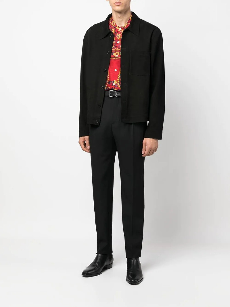 SAINT LAURENT straight-leg tailored trousers outlook
