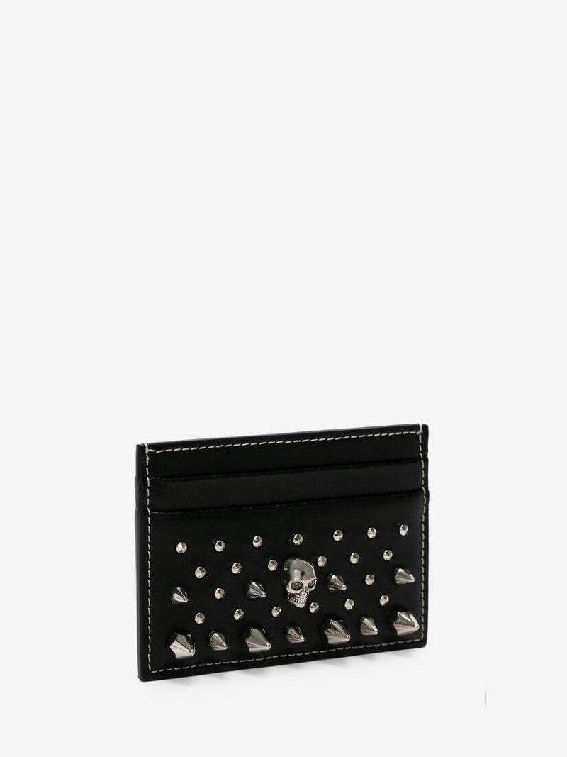 Women's Skull Card Holder in Black 2