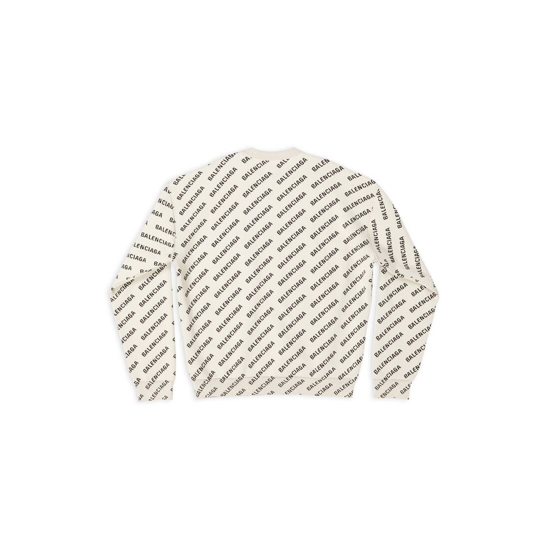 Men's Mini Allover Logo Sweater  in Off White - 7
