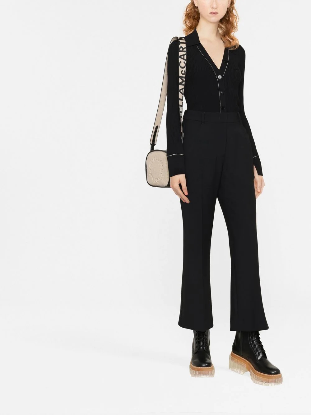 cropped bootcut trousers - 2