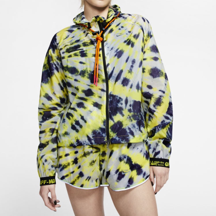 (WMNS) Nike Lab Tie-Dye Jacket 'Volt Orange' CK4805-702 - 4