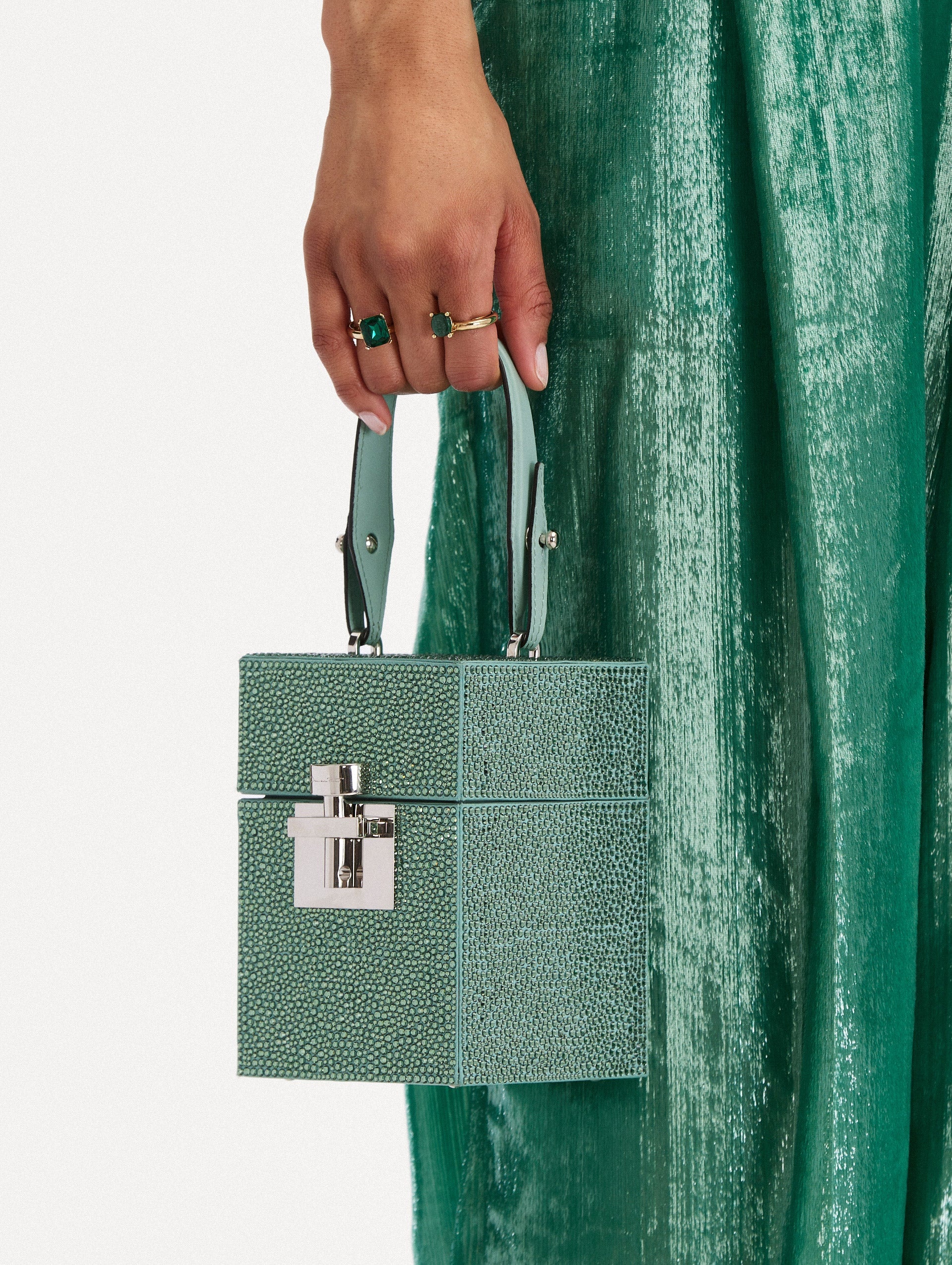 CRYSTAL PAVÉ ALIBI TOP HANDLE BAG - 2