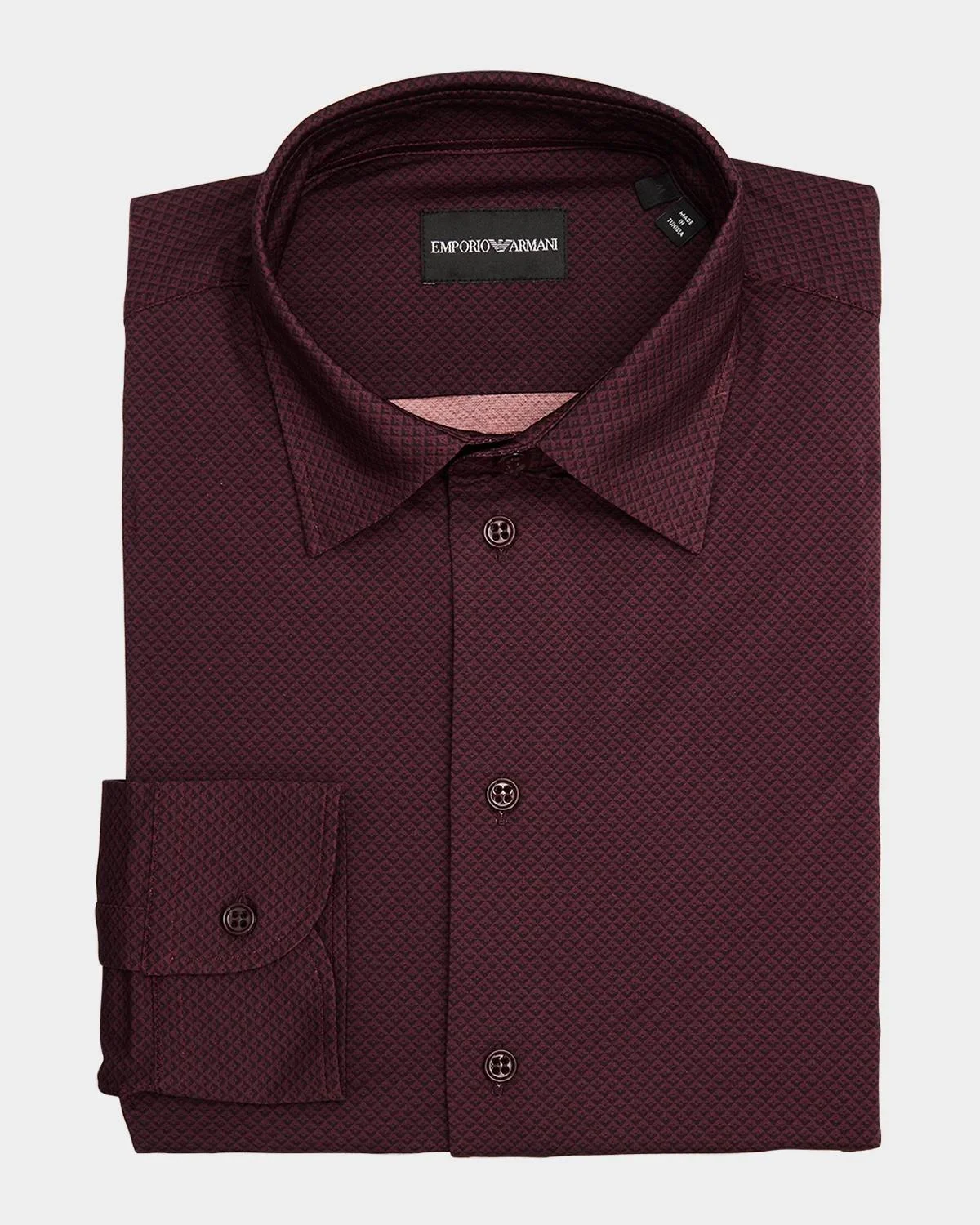 Men's Cotton Micro-Jacquard Dress Shirt - 1