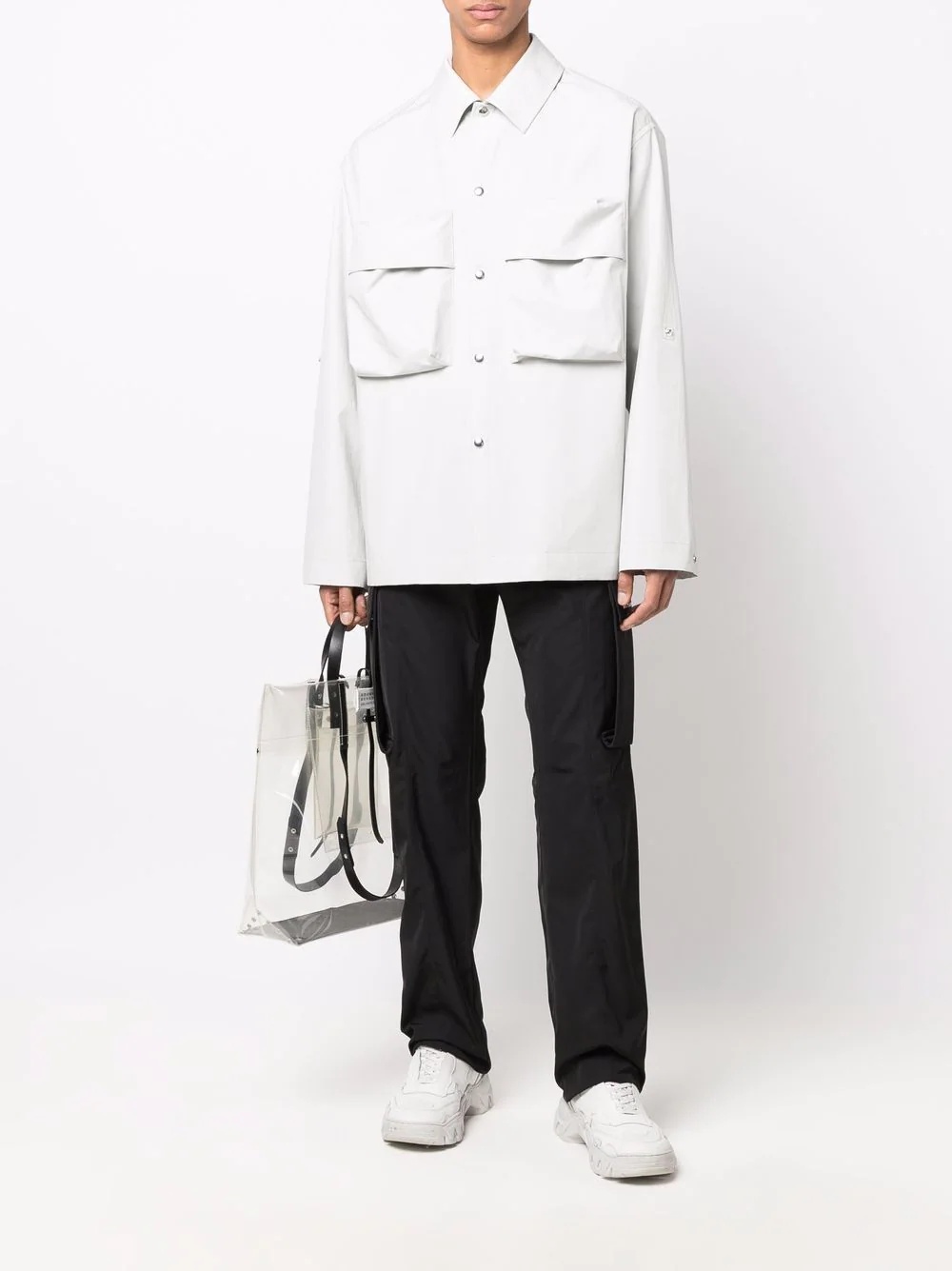 chest-pocket shirt jacket - 2
