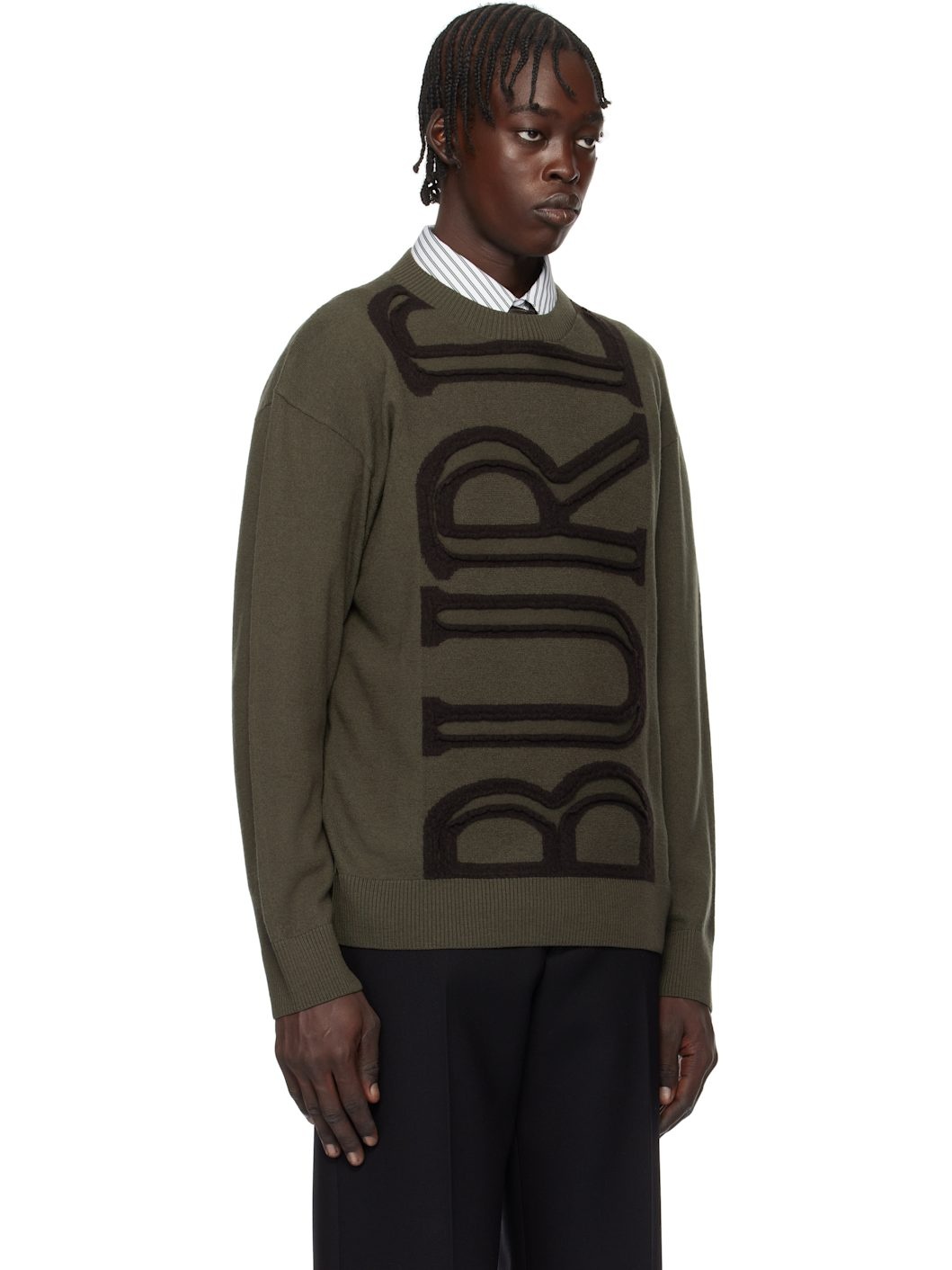 Brown Logo Wool Sweater - 2