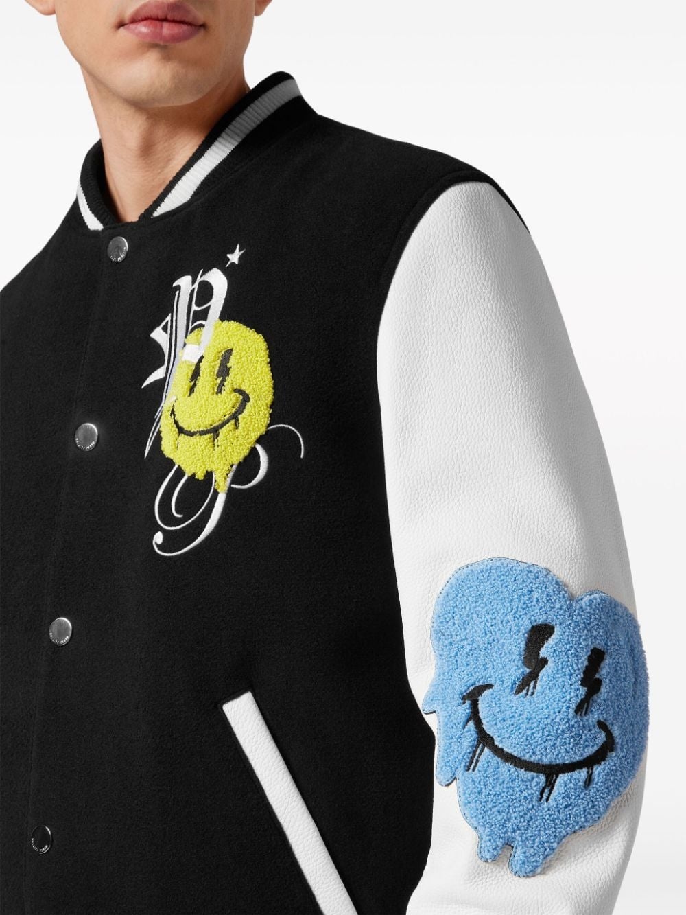 Smile-patch bomber jacket - 4