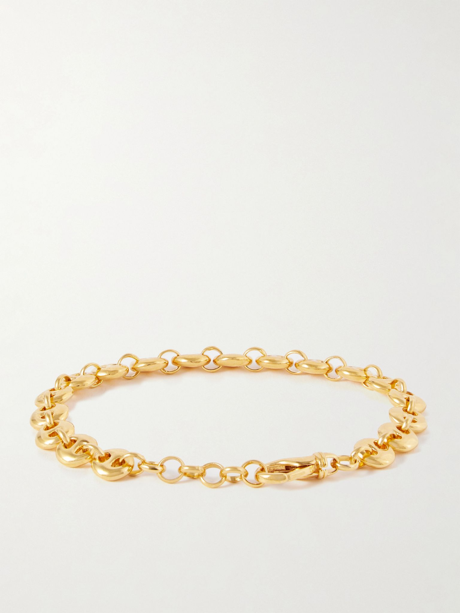 Small Circle Link gold vermeil bracelet Gold - 3