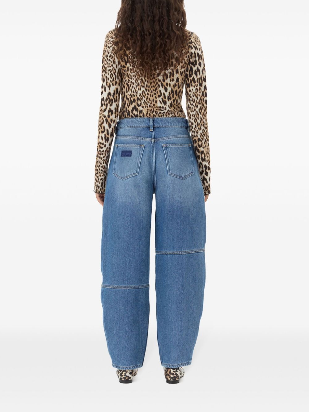 leopard print long sleeve top - 4
