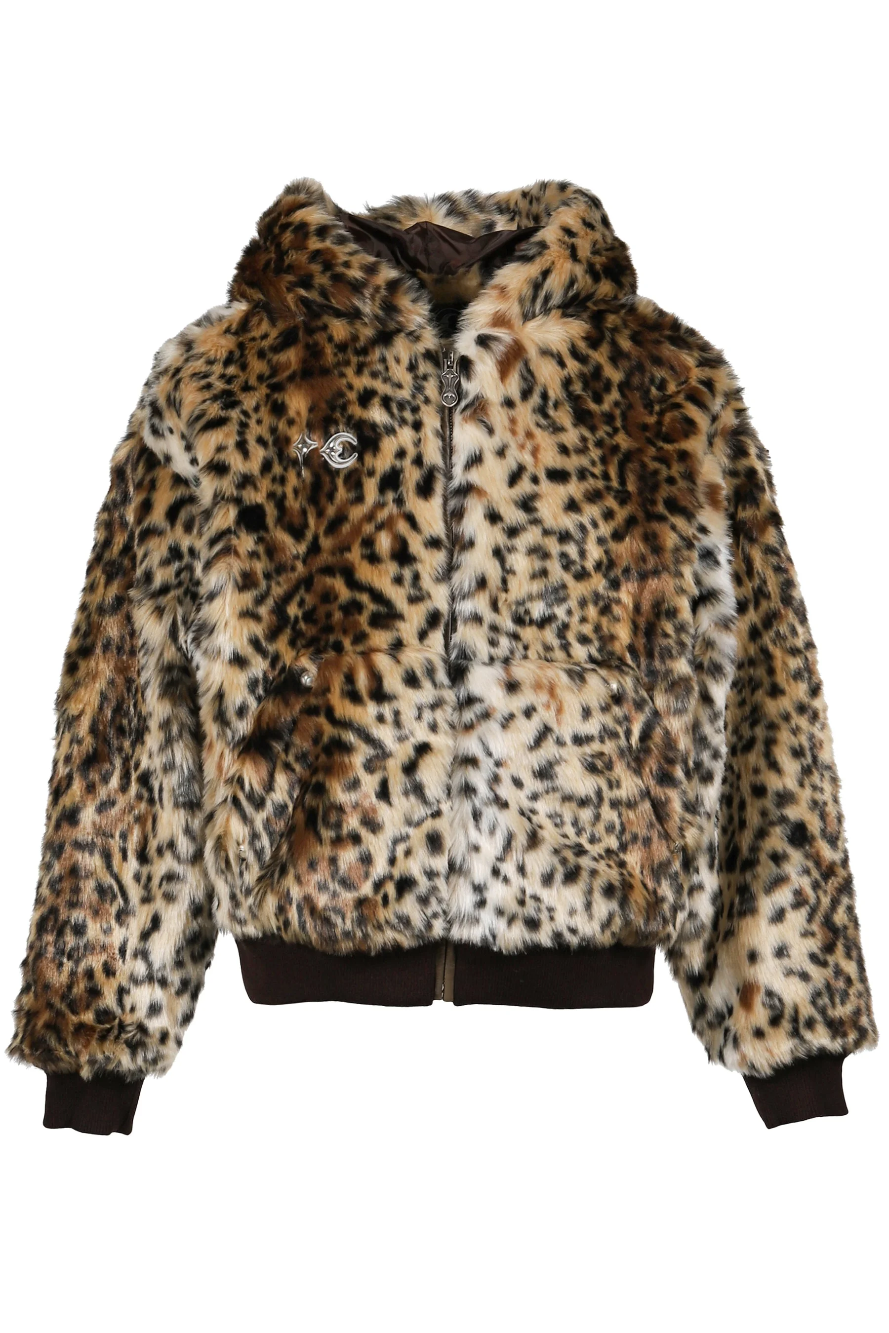 LEOPARD FUR JACKET / YEL/BLK - 1
