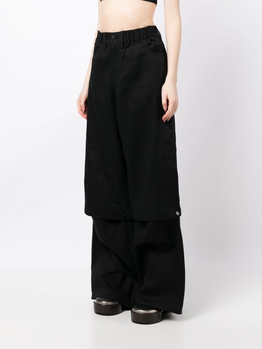 detachable-legs cotton jeans - 3