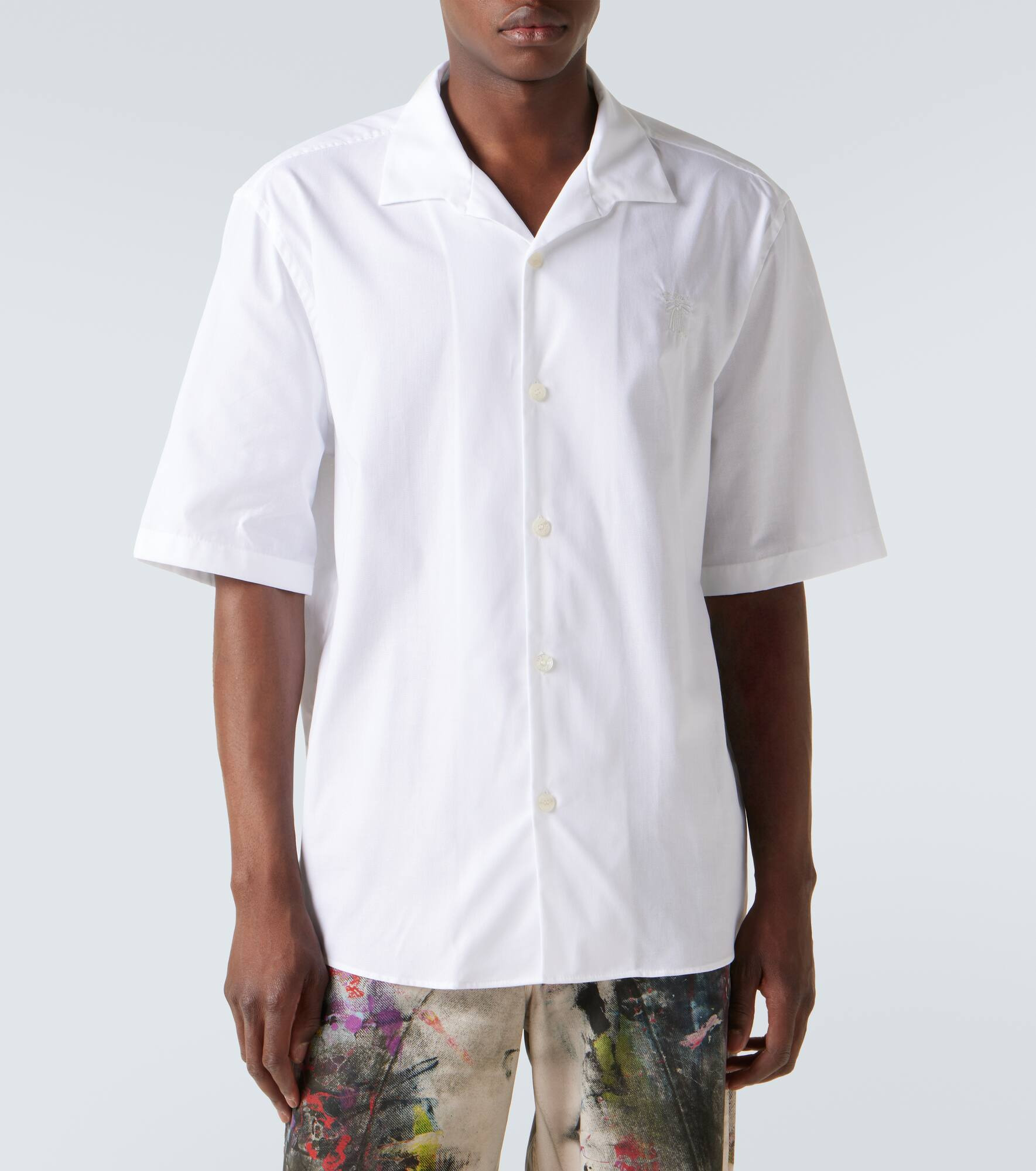 Embroidered cotton poplin shirt - 3