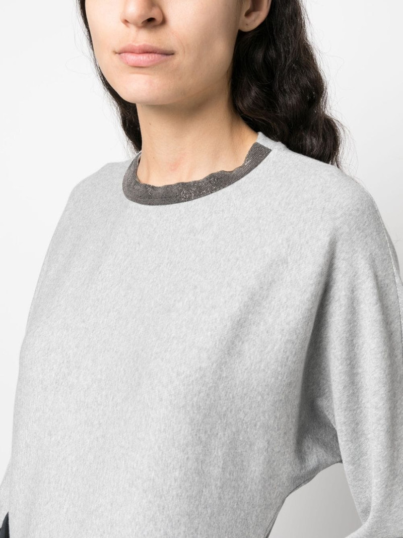 beaded crew-neck jumper 5