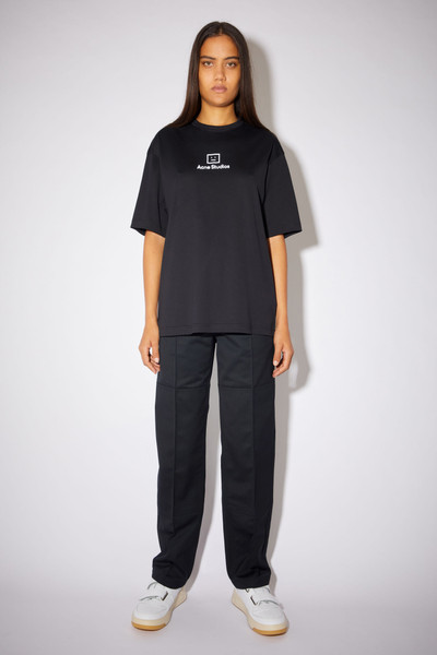 Acne Studios Reflective face motif t-shirt black outlook