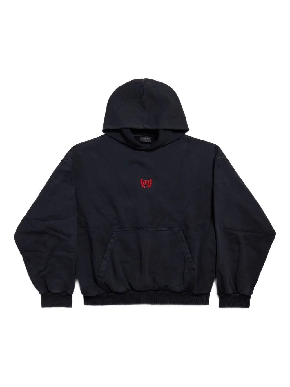embroidered logo hoodie - 1