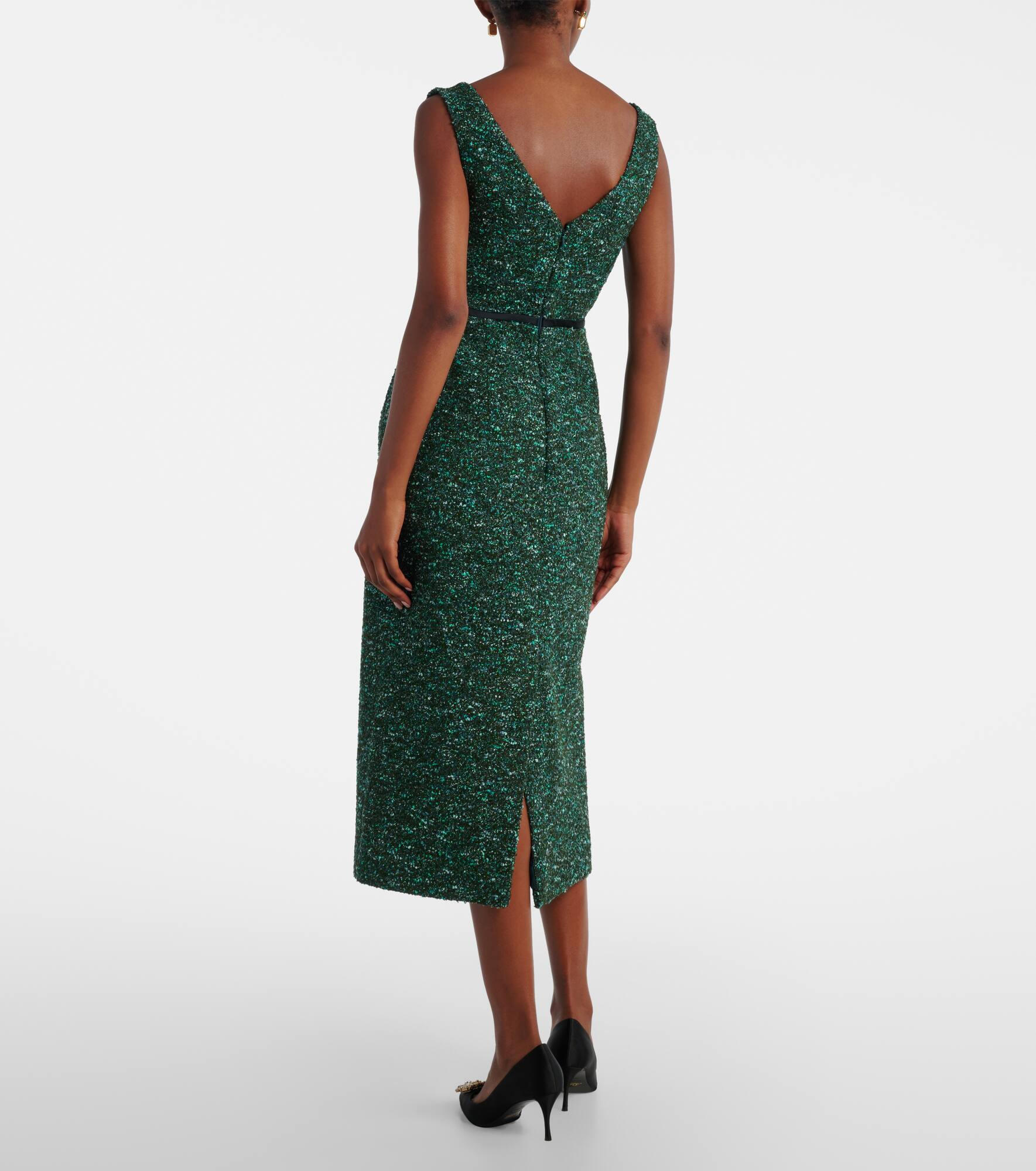 Tweed midi dress - 3