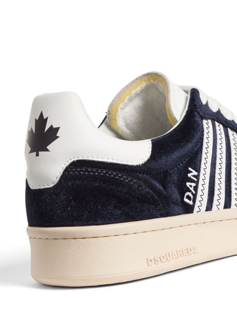 Boxer velvet low-top sneakers - 4