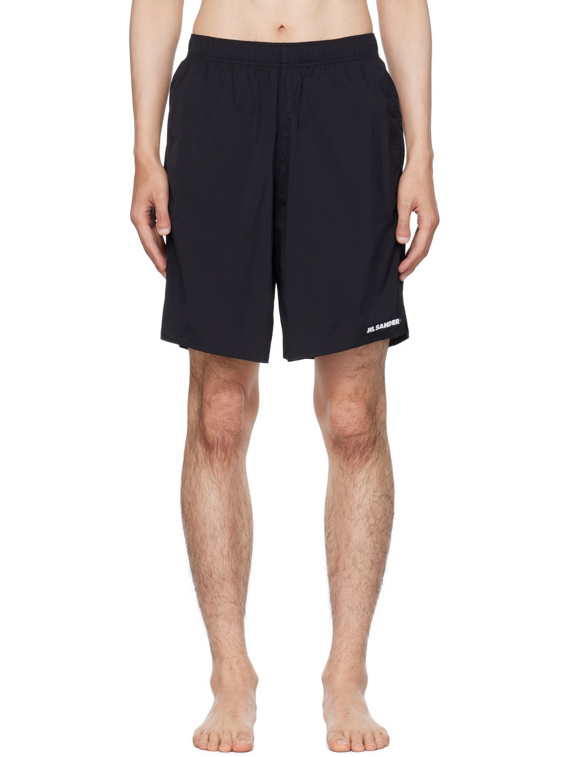 Black Printed Swim Shorts 1