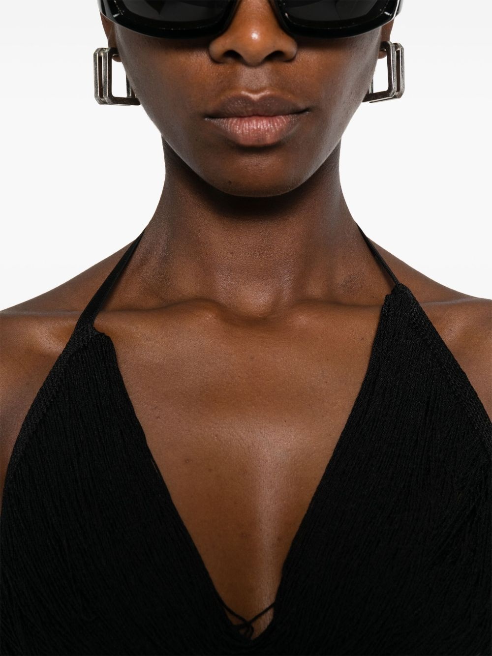 multi-strings crop top - 5