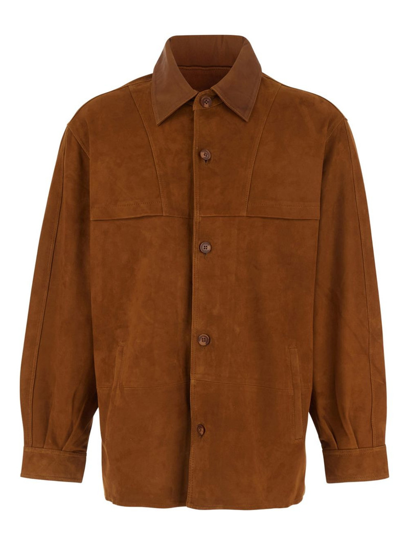buttoned leather shirt 1