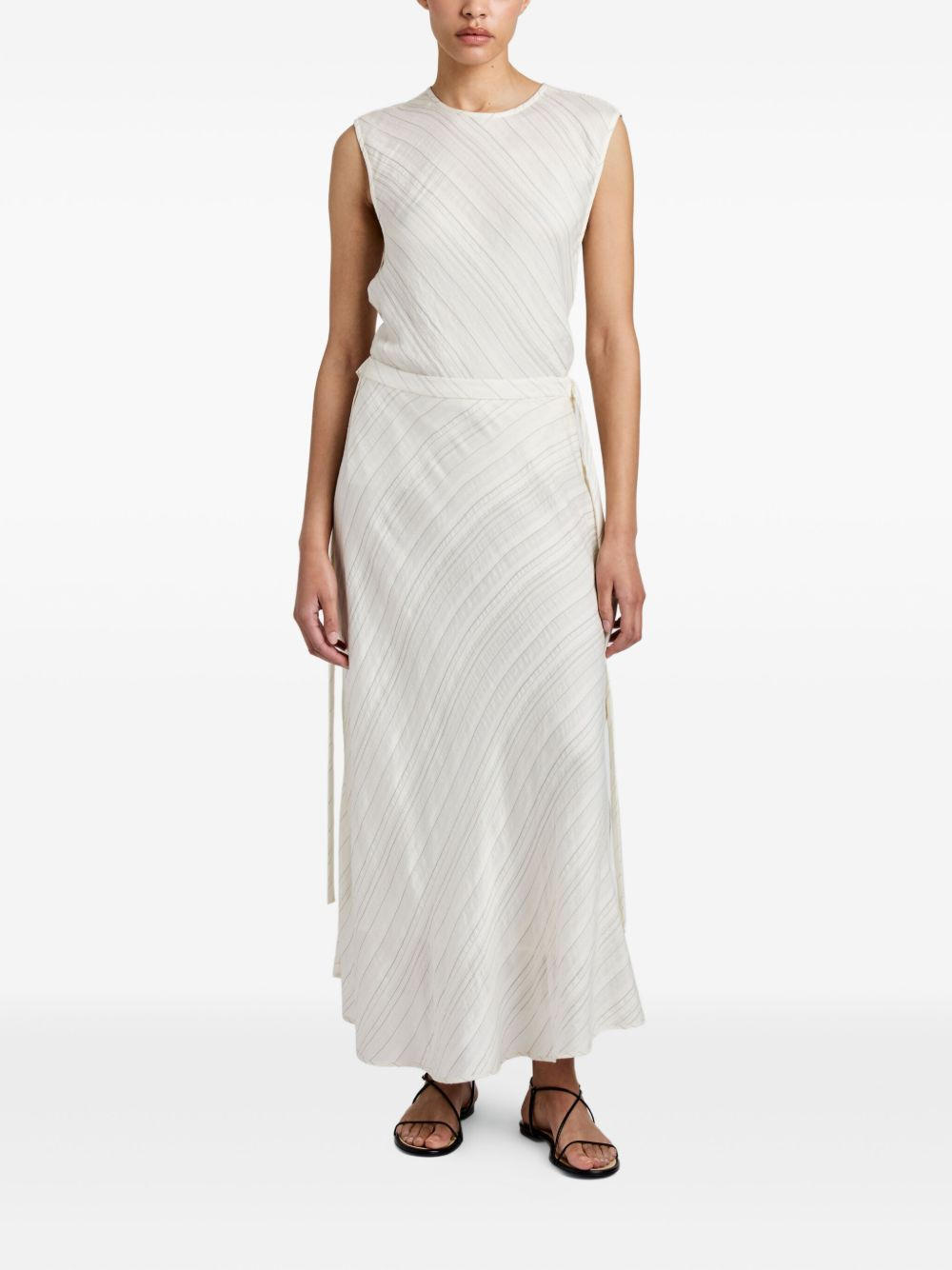 striped woven maxi skirt - 2