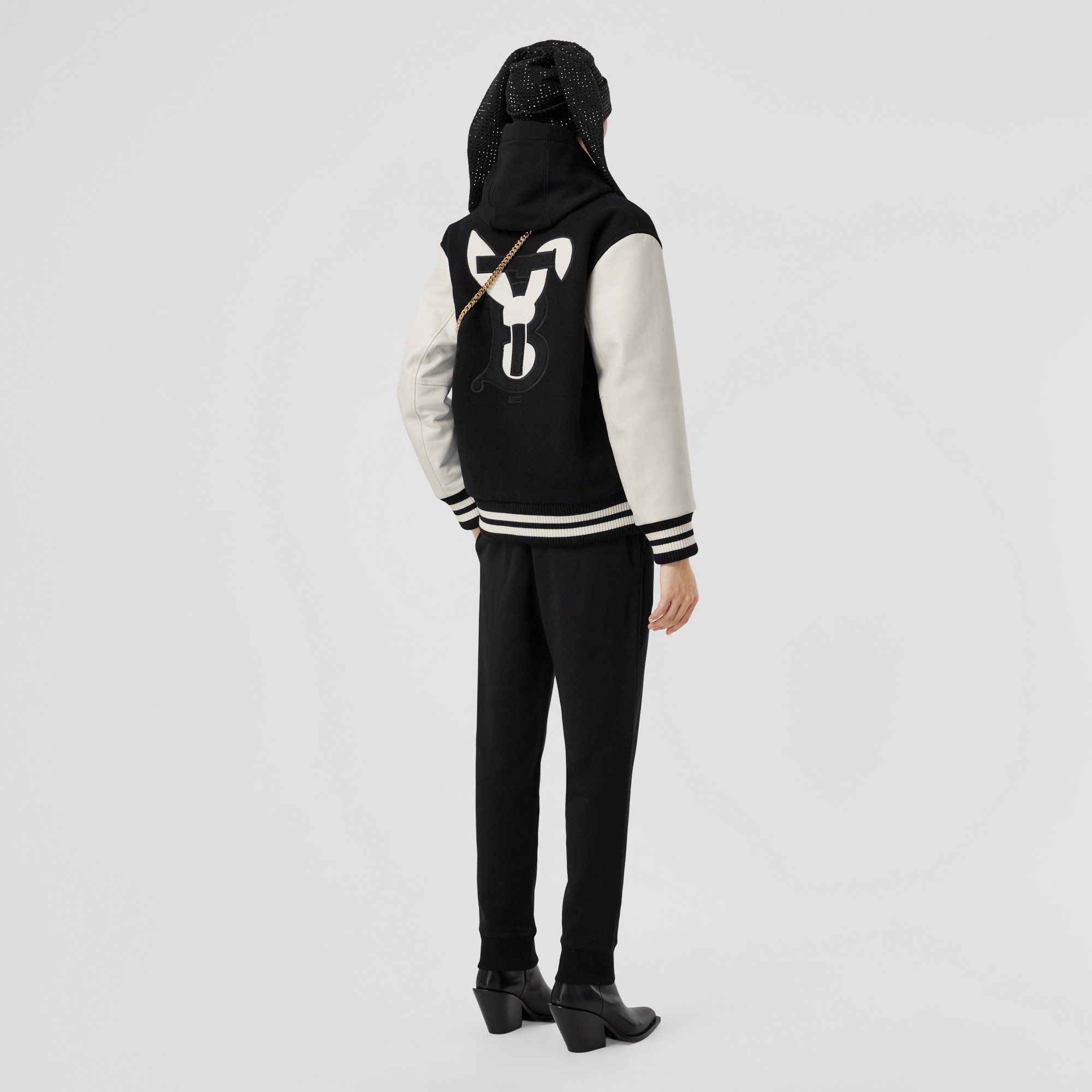 Rabbit Appliqué Technical Wool Bomber Jacket - 6