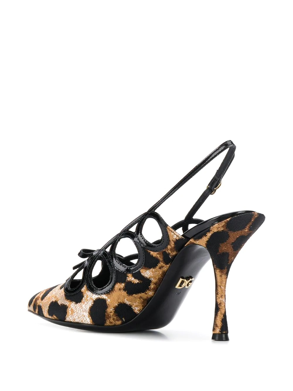 leopard print slingback pumps - 3