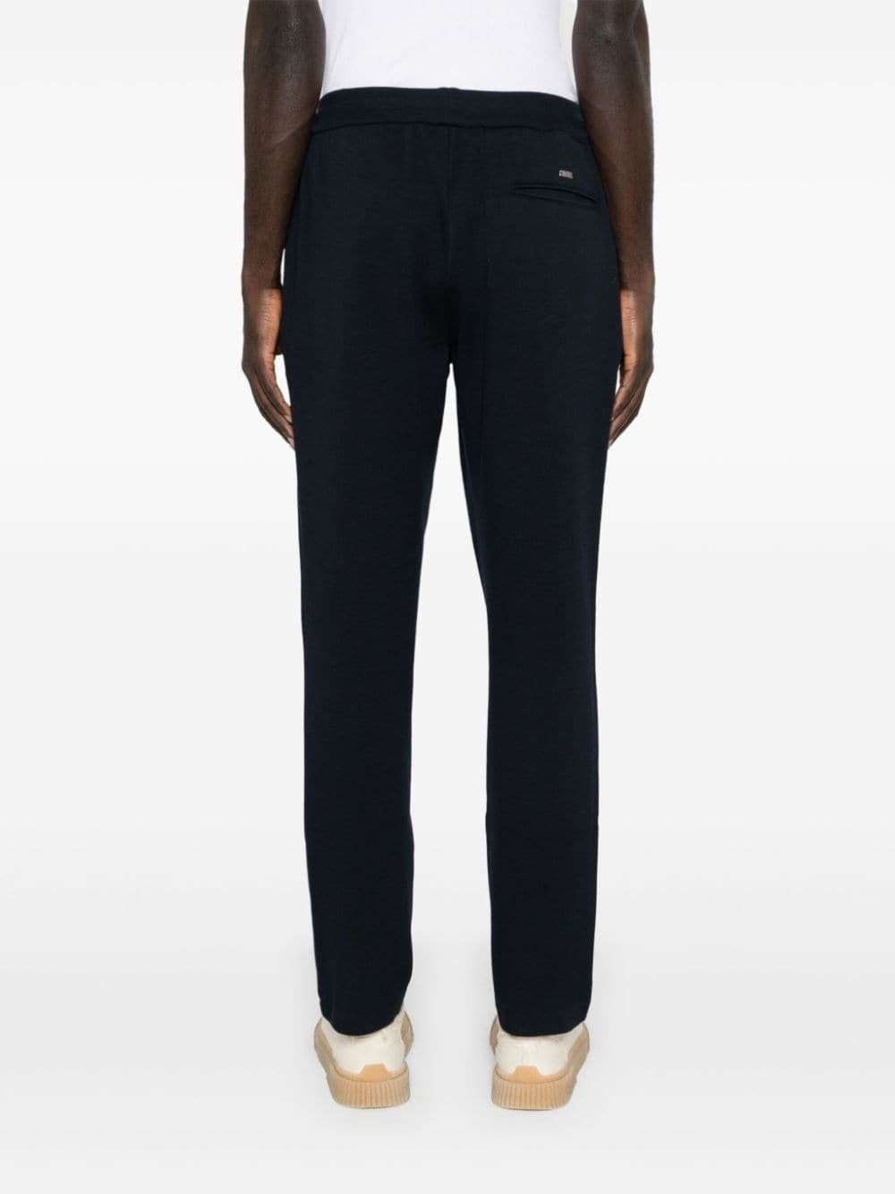 drawstring virgin wool trousers - 4