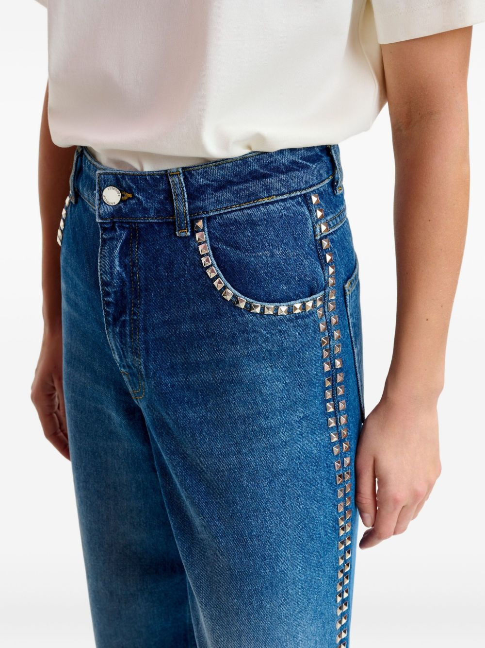 stud-embellished jeans - 5
