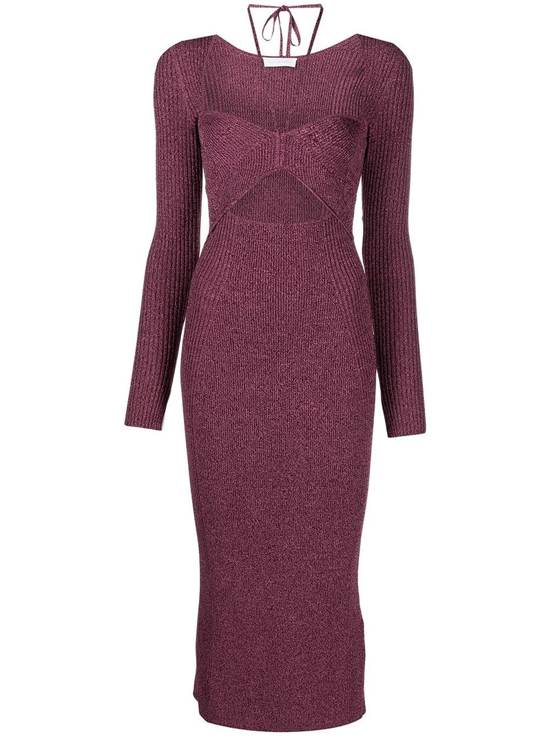cut-out detail knitted dress 1