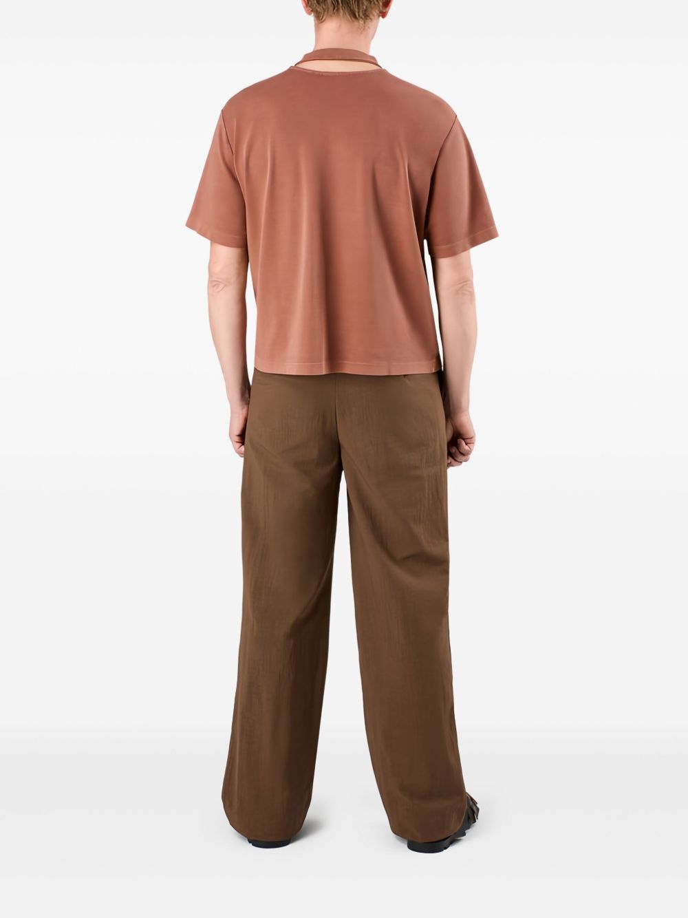 cut-out detail T-shirt - 4
