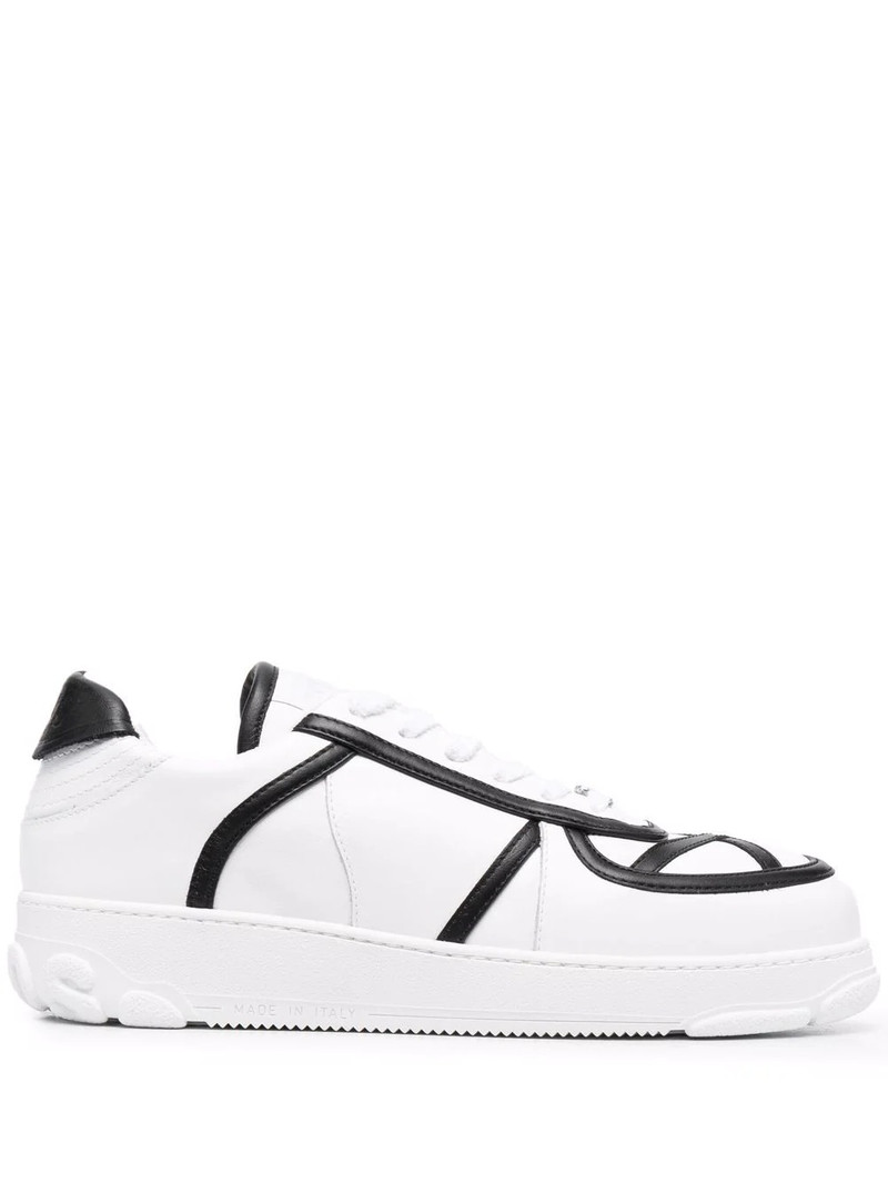contrasting-trim sneakers 1