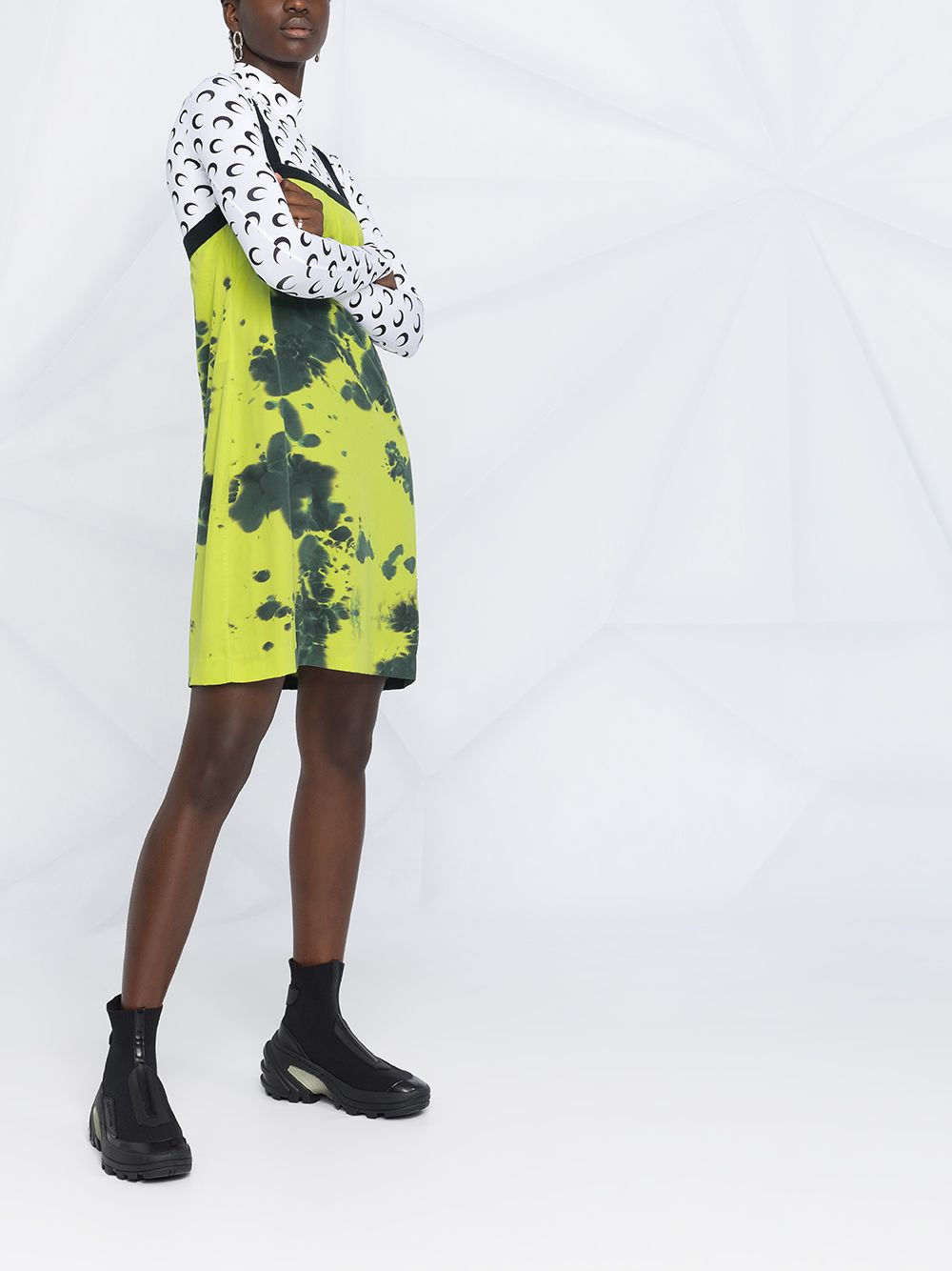 tie-dye print shift dress - 4