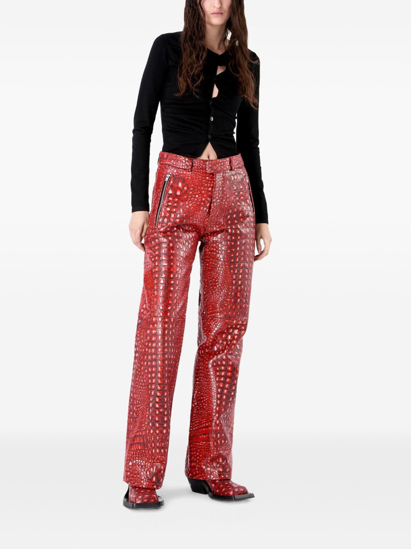 CAMPERLAB zip leather trousers outlook