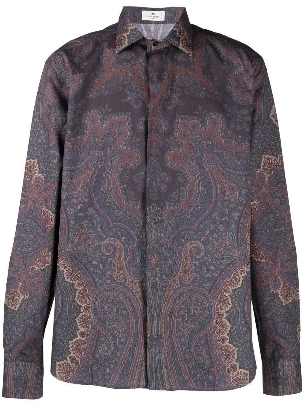 paisley-print satin shirt - 1