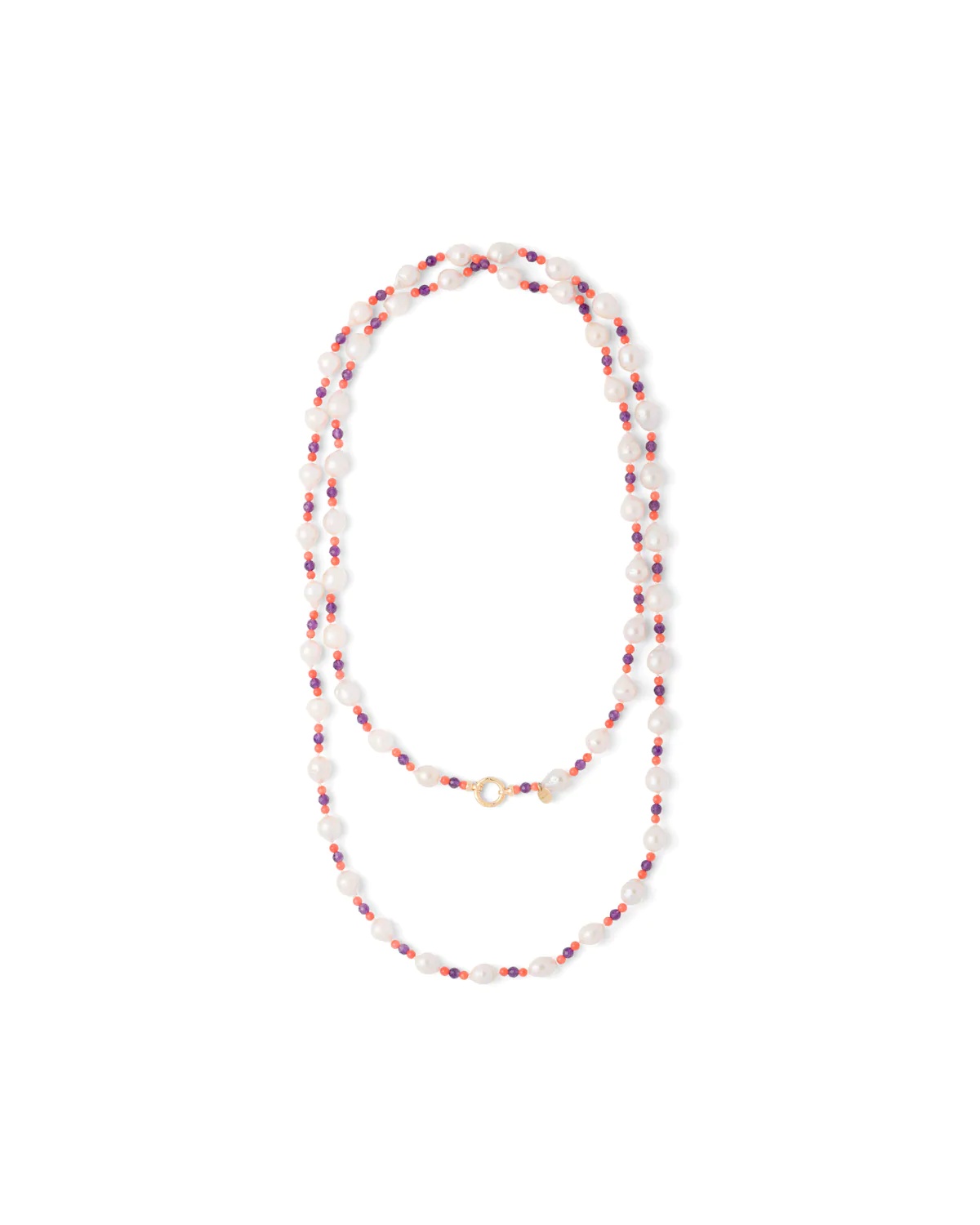 Prada Fine Jewellery gold and pearl necklace - 1