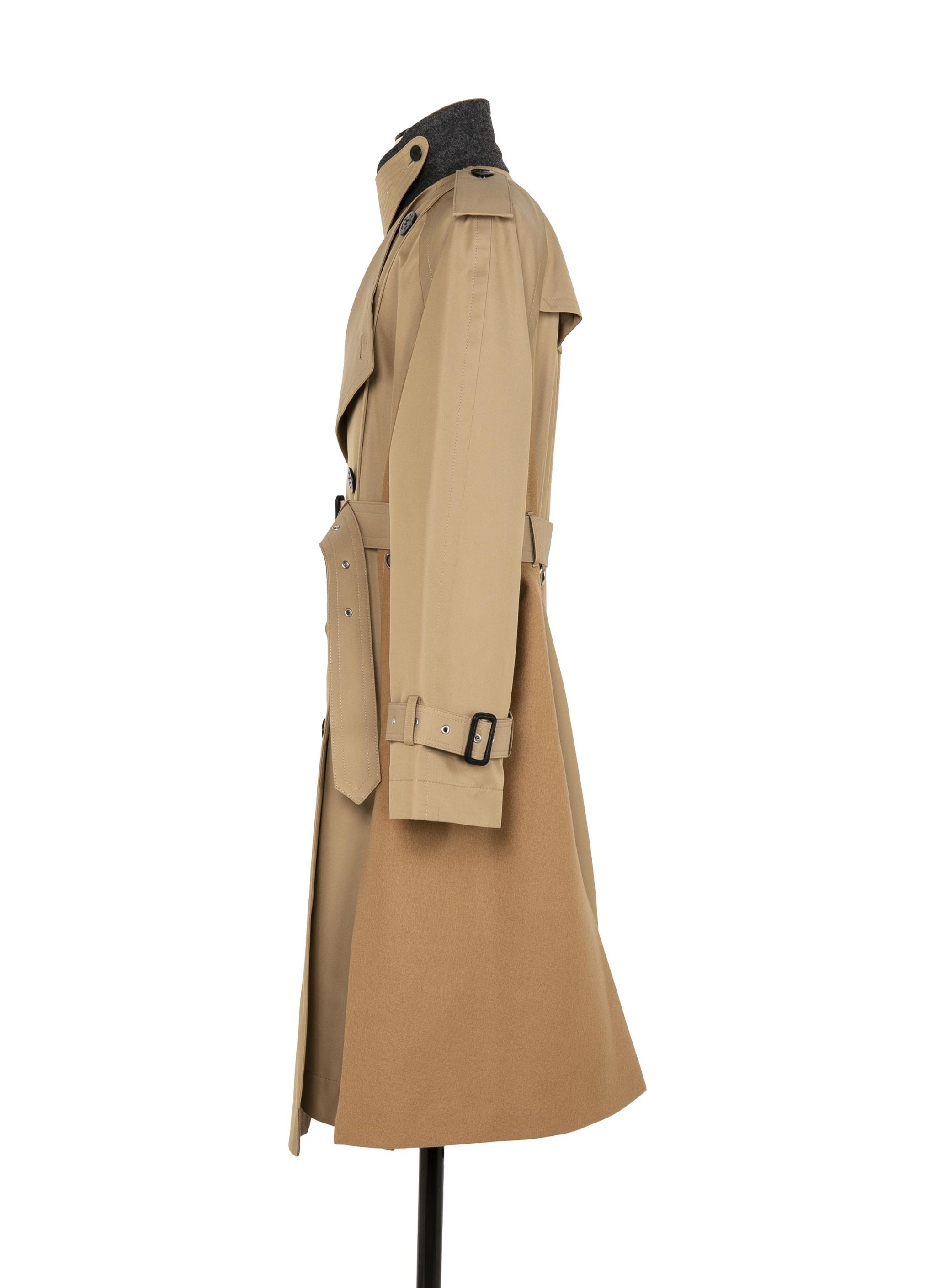 ジャケット・アウター Sacai Cotton Gabardine Wool Melton Coat sacai Cotton Gabardine x Wool Melton Coat | REVERSIBLE