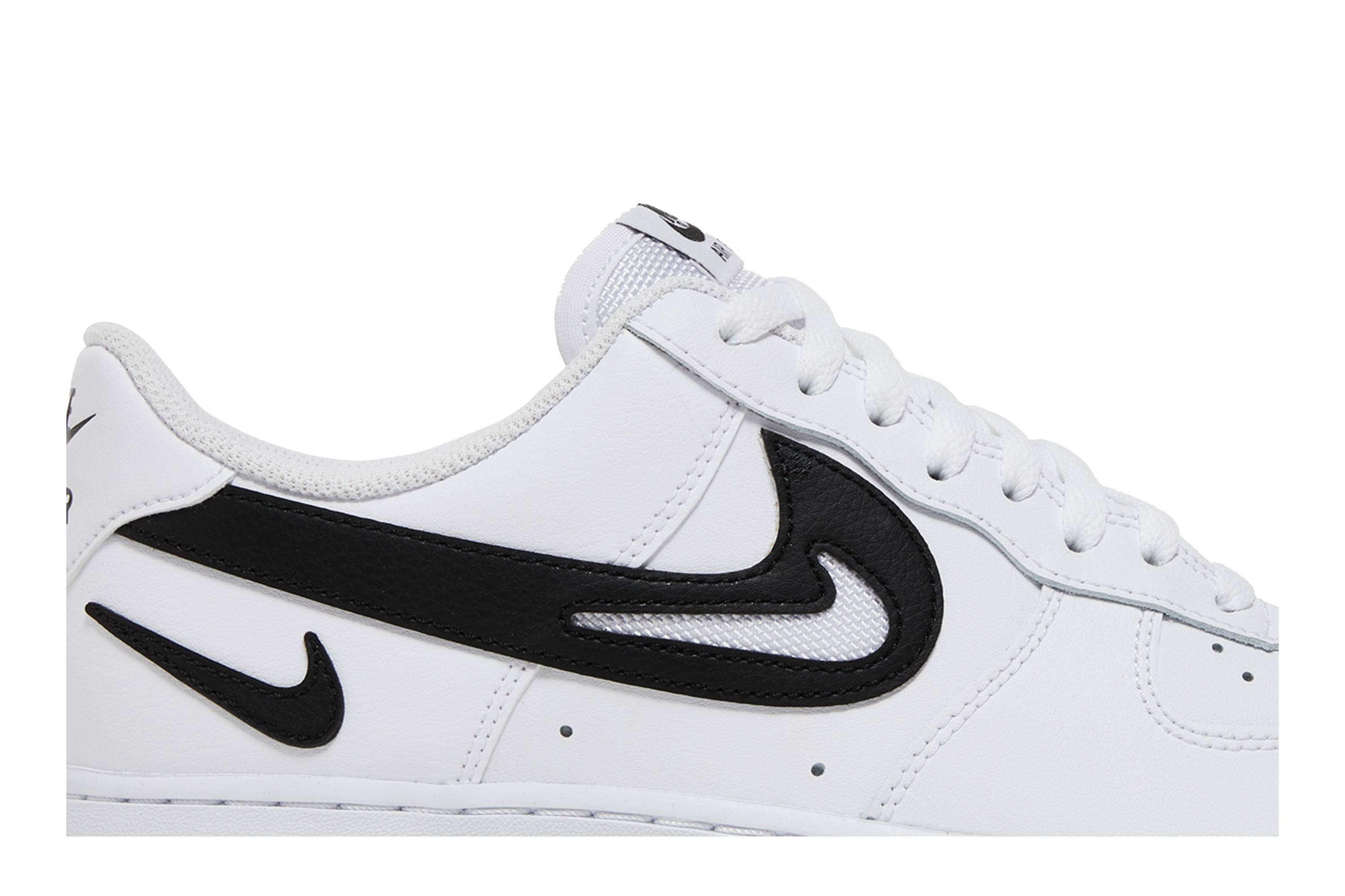 Air Force 1 '07 'Cut Out Swoosh - White Black' - 2