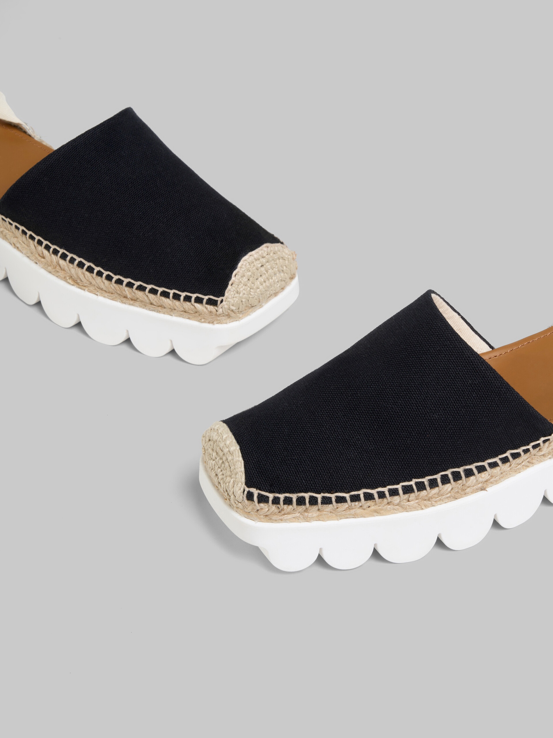 BLACK CANVAS PETAL ESPADRILLAS - 4
