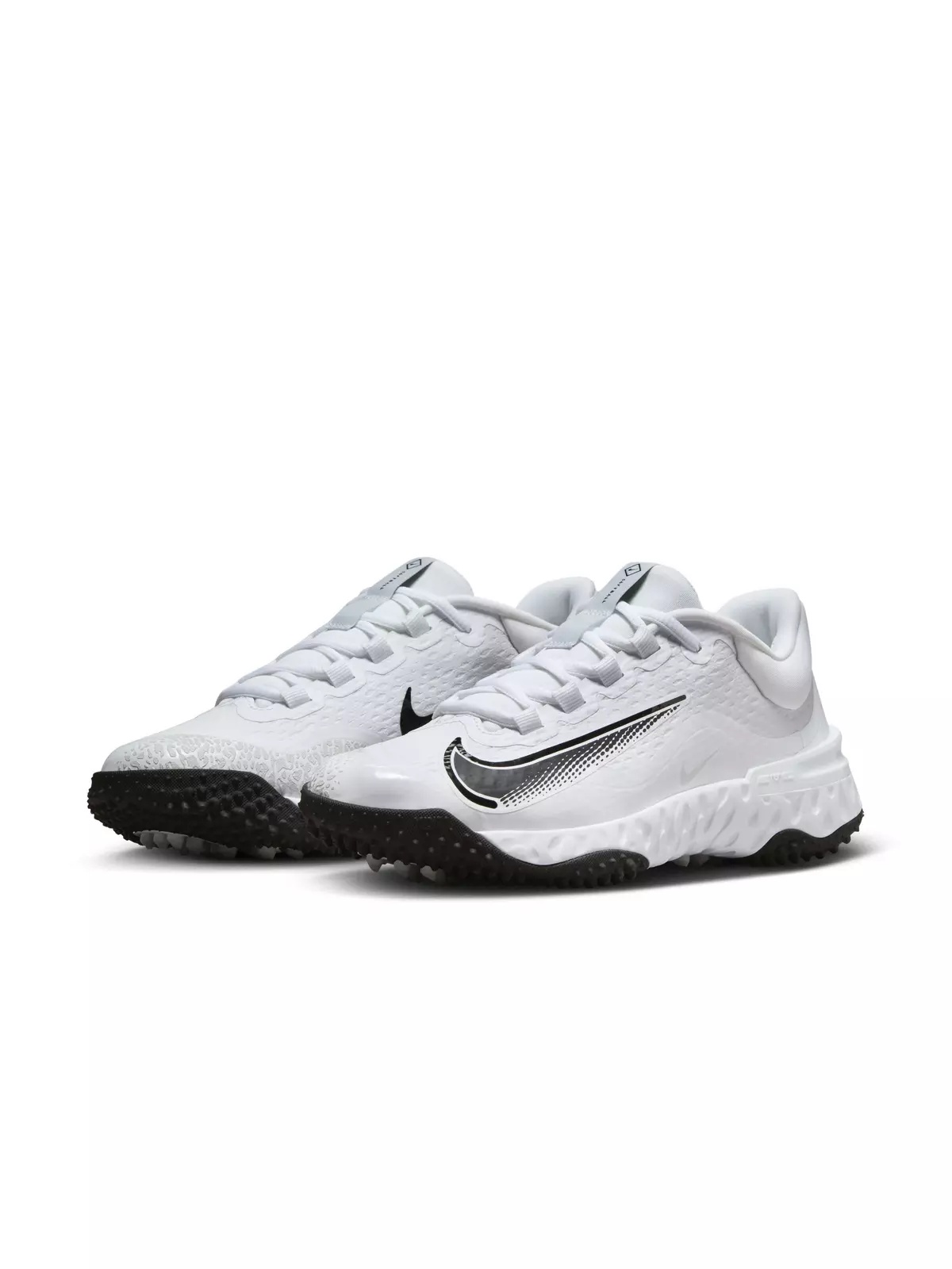 Alpha Huarache Elite 4 Turf "White/Black/Photon Dust" Women's Softball Shoe - 3