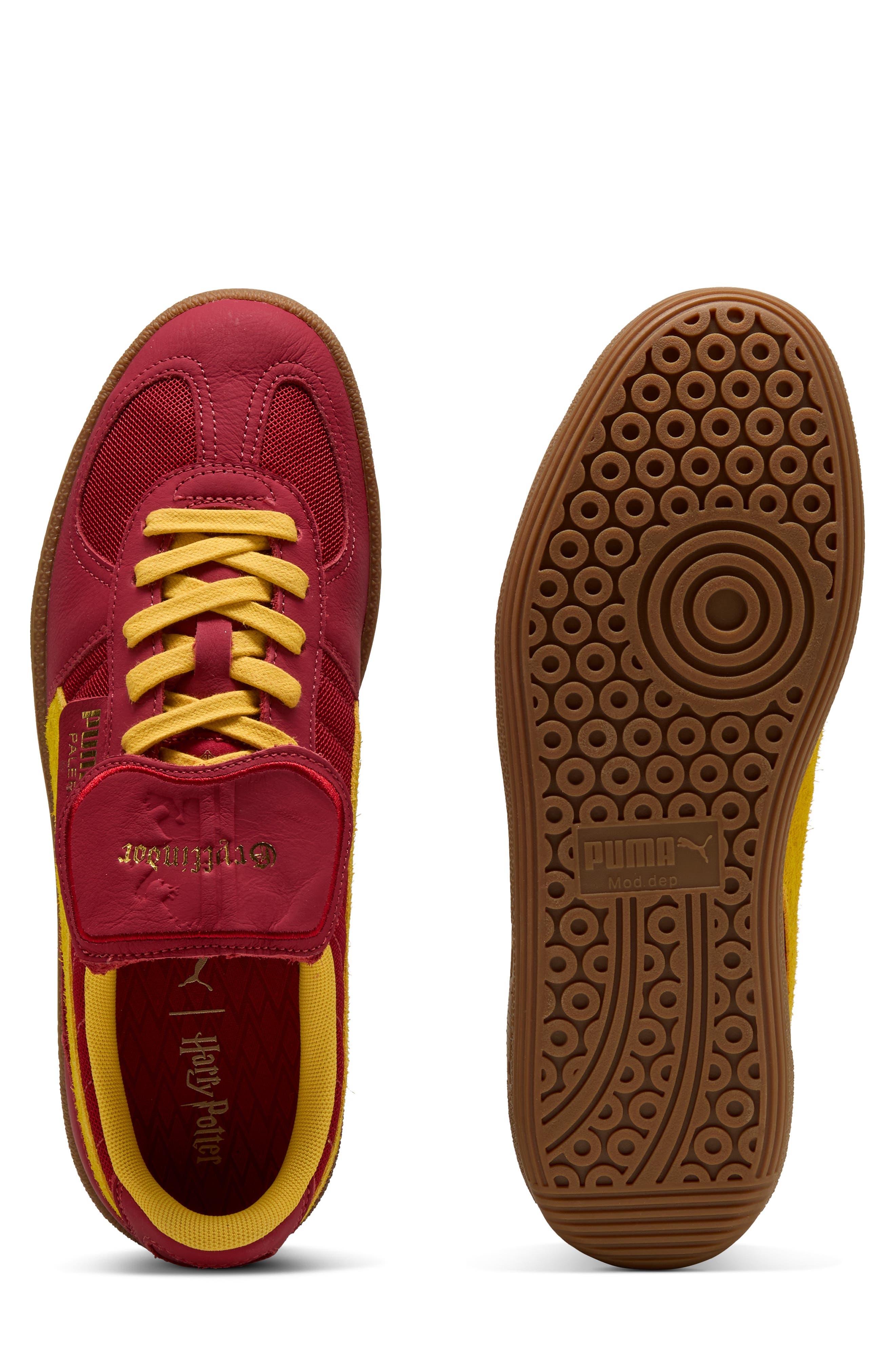 PUMA x Harry Potter™ Palermo Sneaker in Dark Crimson-Yellow Sizzle at Nordstrom - 4