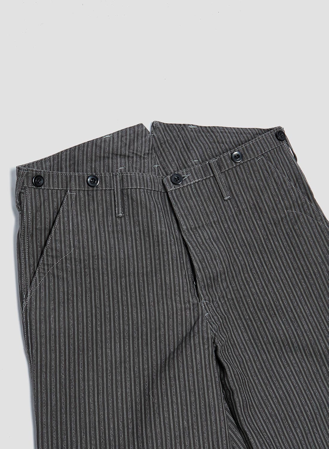 Adjustable Costume Original Striped Baggy Pants Charcoal - 2