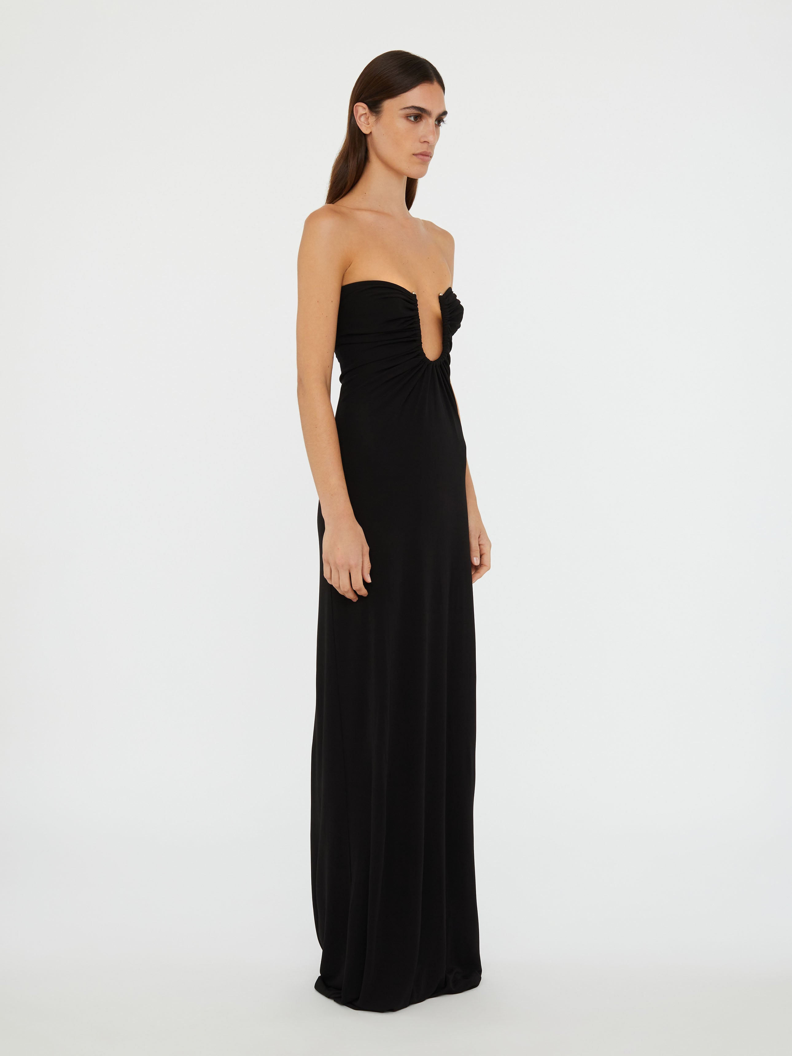 Arced Palm Strapless Dress - 2
