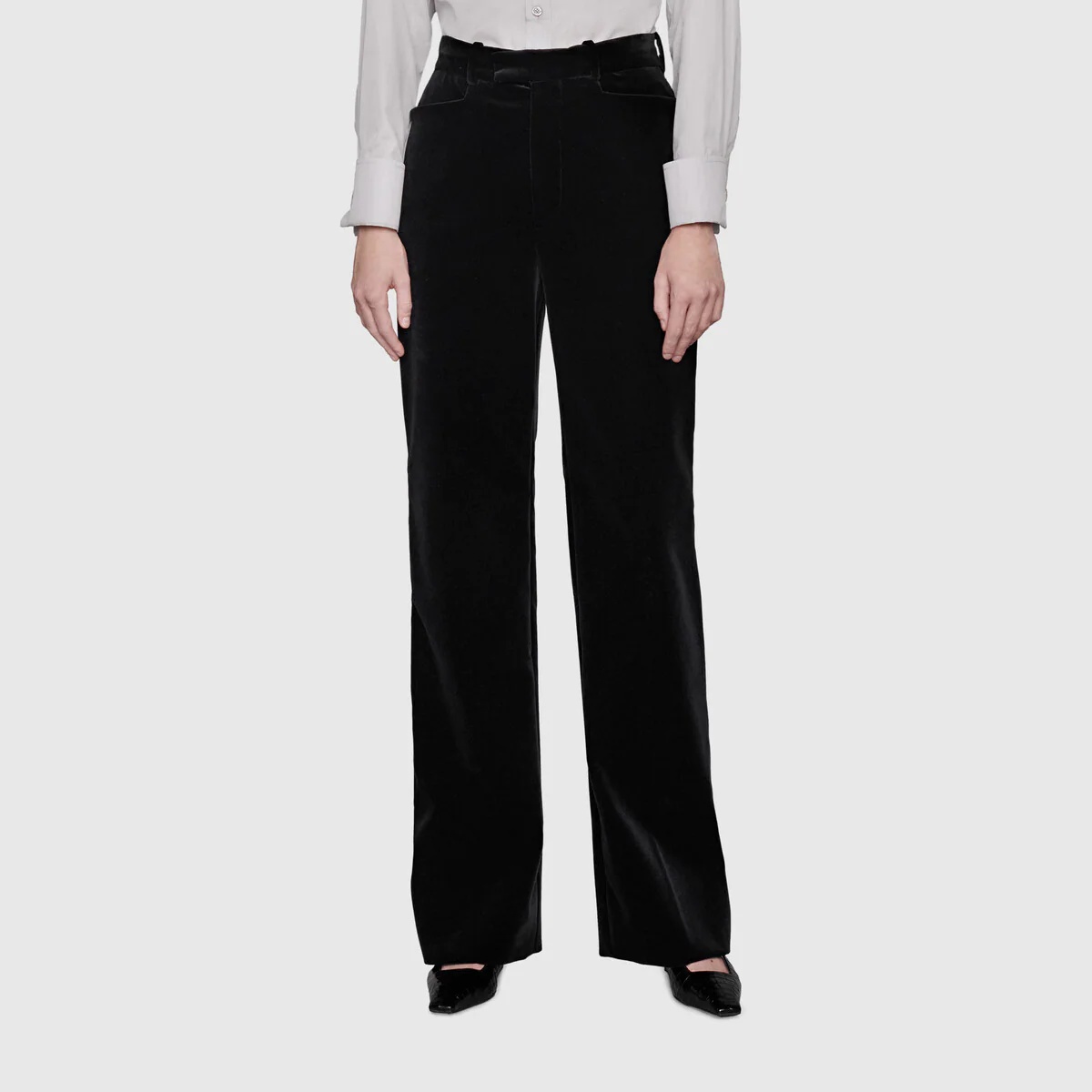 Stretch velvet flared pant - 3