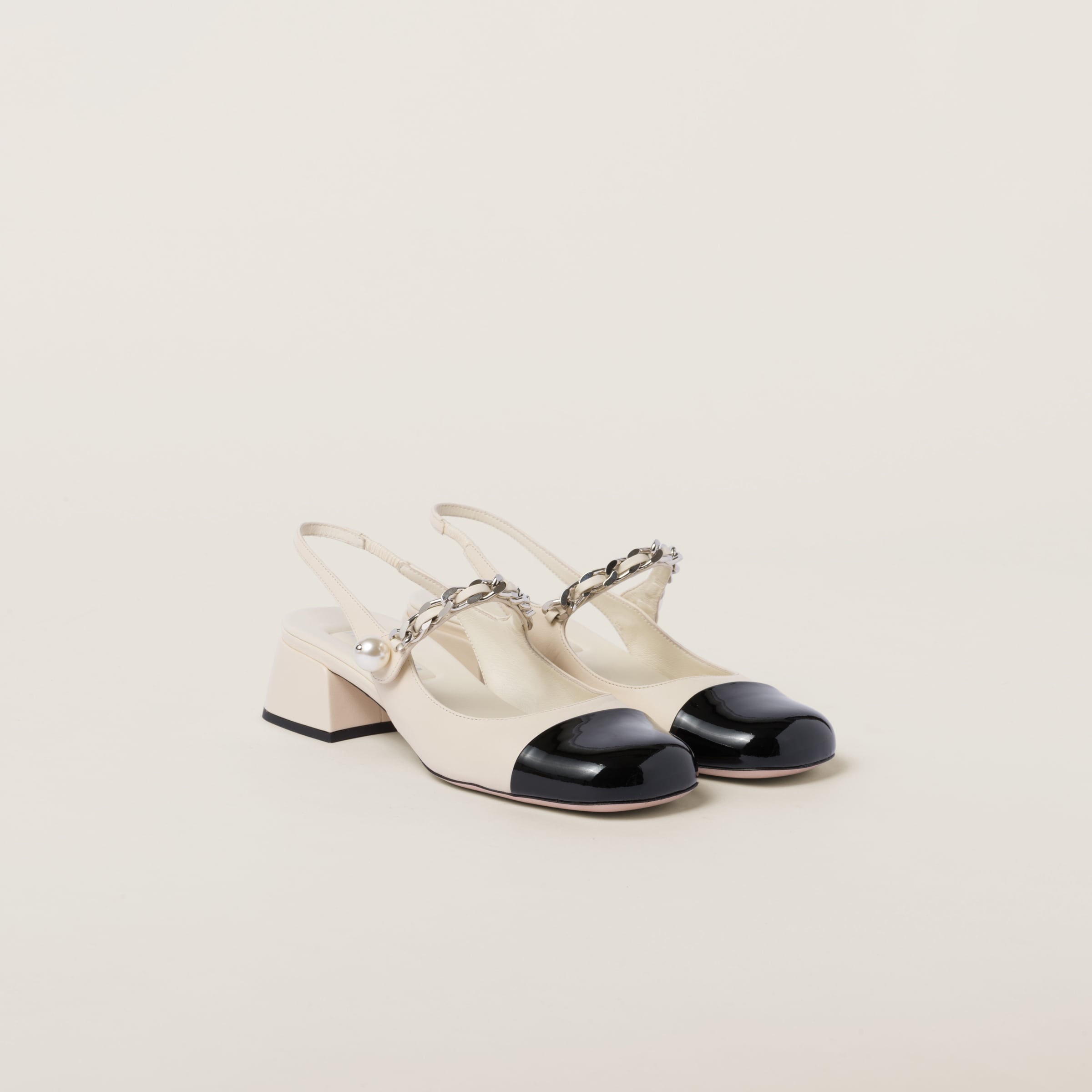 Leather slingback pumps - 1