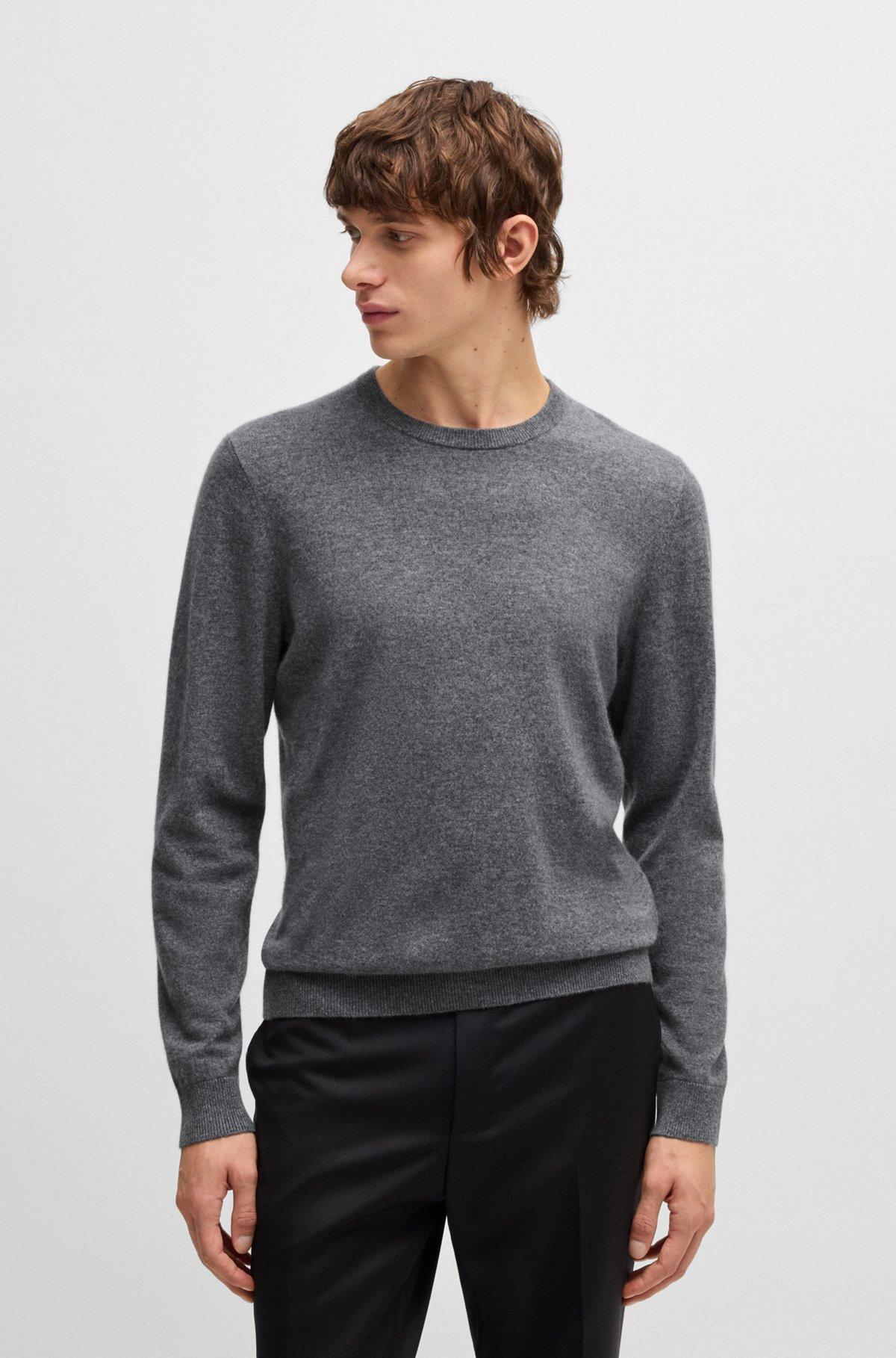 REGULAR-FIT SWEATER WITH FUNNEL NECK IN PURE CASHMERE - 2