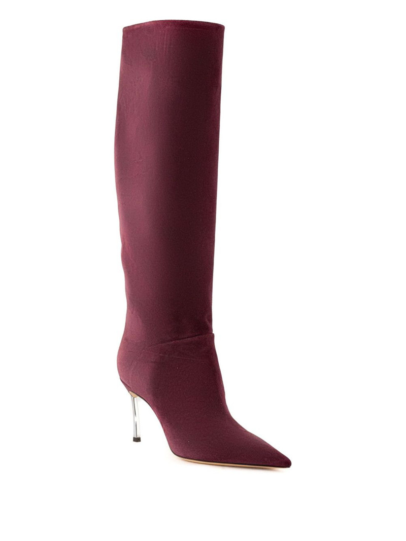 CASADEI 80mm pointed-toe suede boots outlook